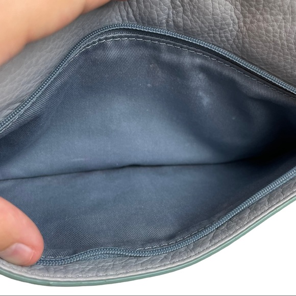 Fossil Blue Gray Sydney Leather Crossbody Bag Purse - Picture 7 of 11